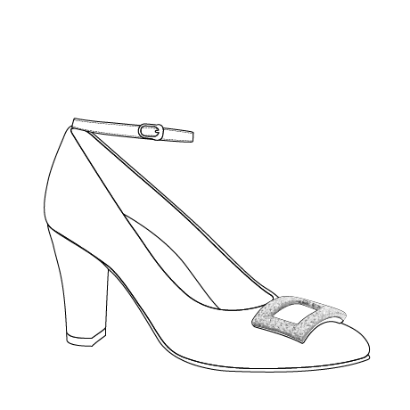 アンクルストラップ＋バックル(ビジュー)
